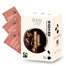 OKO 生態綠 單品即沖咖啡 瓜地馬拉薇薇特南果 精品即溶 冷熱皆宜, 12包, 1盒, 2.5g