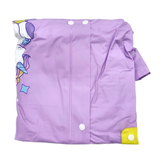 JAR嚴選 防水防風兒童雨衣, 紫色獨角獸 XL