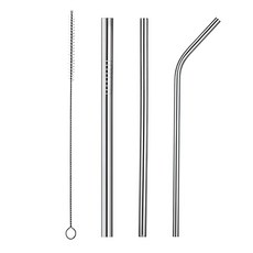 MASIONS 美心 維多利亞 Victoria 皇家 316不鏽鋼多功能環保吸管組4件組, 1組