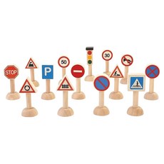 PLAN TOYS 交通號誌組, 1組, 混和顏色