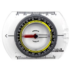 BRUNTON TruArcTM 3 Compass 指北針 免工具磁偏角調整 英寸/毫米比例, 透明色, 1個