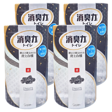 ST 雞仔牌 浴廁消臭力 木炭+檀香 400mL, 奈米級除臭芳香, 4罐