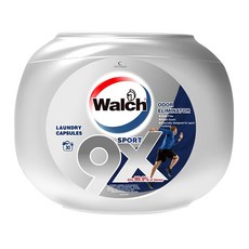 Walch 威露士 sport運動衣物汗味消臭酵素去汙9倍洗淨力柔軟香氛洗衣球 Set 30顆, 1罐