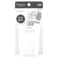 inomata 吸盤式浴室小物收納盒 日本製造, 1組, 白色