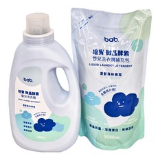 bab 培寶 微晶酵素嬰兒洗衣精 洗衣精 + 補充包, 2L, 1組