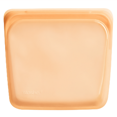stasher 方形矽膠密封袋 橙色 77g 450ml, 19.05 x 17.78 x 2.54cm, 1入, 1個