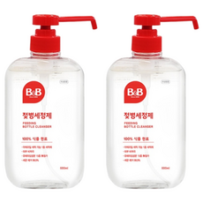 B&B 奶瓶清潔液, 100% 食物原料, 600ml, 2瓶