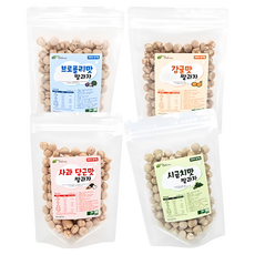 GREEN ONE FOOD 幼兒米球組 6個月以上, 蘋果胡蘿蔔 + 洋蔥花椰菜 + 橘子 + 菠菜, 30g, 4包