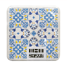 MBM MIT花磚珪藻土吸水杯墊 混搭鄉村e 10*10*1.2cm, 1片