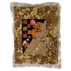 SUNFOOD 太禓食品 加大無調味低溫烘焙堅果 核桃仁+杏仁果+腰果仁 綜合3種口味, 600g, 1包