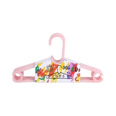 Axis 艾克思 乾濕兩用粉彩輕巧兒童衣架 台灣製造 兒童專用圓弧設計 6入, 粉紅色, 1組