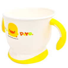 PiYOPiYO 黃色小鴨 防滑雙耳杯, 120ml, 台灣製, 雙色, 1個