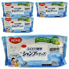 pigeon 貝親 Tahira 免沖水洗髮濕紙巾 30張, 4包