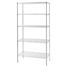 AMOS 波浪架 WAW009CR 91 x 45 x 177cm 電鍍銀色 收納置物架, 5層