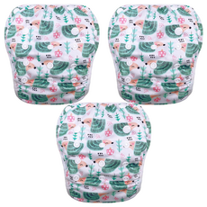 我家寶貝 嬰幼童調節式內褲型泳褲 - TPU防水布, 防滲漏, 舒適親膚, 春夏季適用, 0-3歲, 3件