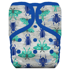 THIRSTIES 成長型 口袋式布尿布 一般款 壓扣, Arthropoda 藍色, 1件