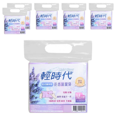 輕時代花香清潔袋, 8層強韌 不滴漏好耐用 超承重不易撕裂, 20L, 6包