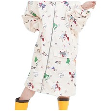 Shinchan 蠟筆小新 愛北鼻 兒童加厚加強加高領口防水雨衣, 動感小新, XL