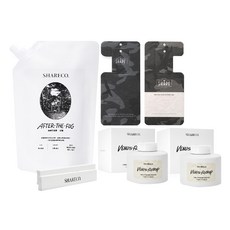 SHARECO 台灣公司貨 空間香氛儀式組 朝霧擴香補充 + 捕擴圓瓶2入 + 黑灰迷彩香水吊卡, 1套