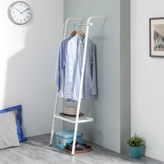HomeMax 靠牆衣帽架, 寬 60cm x 深 59cm x 高 156cm, 白色