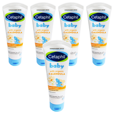 Cetaphil 舒特膚 Baby 舒緩護膚膏 屁屁膏，有機金盞花，舒緩修護，葵花子油和蜂蠟，深層滋養, 70g, 5條