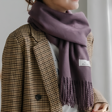 MASCLUB 保暖圍巾 180 x 30cm 深紫色 秋冬 時尚配件