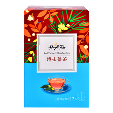 High Tea 伂橙 博士薑茶 嚴選台灣在地紅薑黃及老薑 玉米澱粉環保茶包 立體茶包, 2.2g, 12包, 1盒