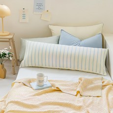 shez Home 蓬鬆柔軟純棉直筒型長抱枕 含枕芯, 奶油鞋油
