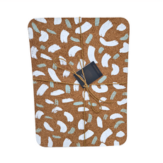 creativeTops 長方軟木餐墊 Set 4入 耐熱90度C, 水磨石紋 棕色 + 白色, 21.5 x 29cm, 1組