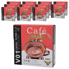 Ryouyaki 良燒工房 錐形咖啡濾紙 V01, 52張, 1-2杯用, 天然木質纖維, 日本產, 12盒