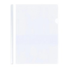 q片+桿 透明文件收納夾 簡約設計 文件保護 辦公用品, 白, 1組