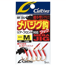 OWNER MF-30G MEBA 超迷你鐵板鉤 根魚 14lb 強度, 5個裝, 1包