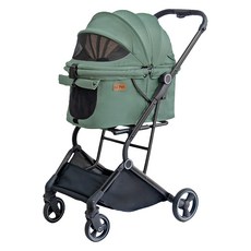 Ni Pet 樂派特 高景觀寵物推車 T250, 豆綠色, 1個