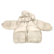 愛北鼻 兒童韓版小熊外套 象牙白, 100(100~110cm)