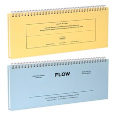 ICONIC FLOW 週計畫本 桌上型兩入組, 黃油黃、柔和藍, 1組