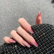 Market GamSung Nail Art 指甲貼 自然 纖細 舒適, No.20 粉紫漸變, 2組