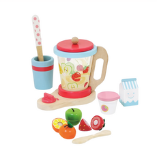 Mentari 營養滿點蔬果機 扮家家酒玩具 內附果汁機 8個配件（鮮奶、優格、3種水果、杯子、湯匙、小木刀), Multicolor, 1組