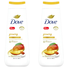 Dove 多芬 輕盈光感沐浴露 芒果杏仁, 2瓶, 591ml