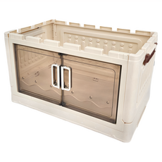 磁吸折疊收納 三層, 透明色, 1個