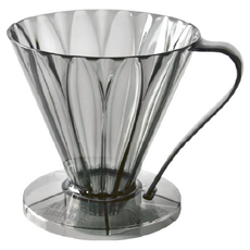 CAFEC DEEP 45 Tritan款深層花瓣濾杯 3-7杯份, 透黑  3~7杯份, 1個