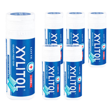 XYLITOL 木糖醇無糖口香糖, 清新薄荷口味，含高濃度木醣醇, 26.1g, 6罐