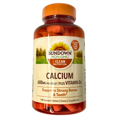SUNDOWN NATURALS 日落恩賜 鈣600mg Plus D3加強錠, 120顆, 1個