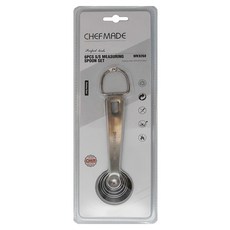 CHEFMADE 學廚 304不鏽鋼計量匙6支組, 0.63ml + 1.25ml + 2.5ml + 5ml + 7.5ml + 15ml, 1組