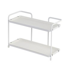 Changsin Living 昌信生活 FRANCO 調味罐收納架 鐵鋼主體 PP層板 LDPE腳墊, 白色, 31.5 x 13.3 x 21.5cm, 1個