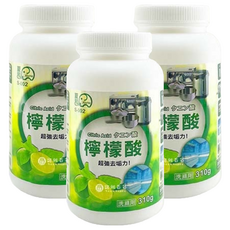 夏和 檸檬酸 超強去垢力！310g 洗滌用, 3瓶