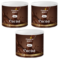 O'natural 歐納丘 純天然可可粉, 無添加砂糖 100%醇濃度, 150g, 1罐, 3罐
