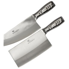 金永利鋼刀 鋼柄系列 雙刀禮盒 B1, 鋼柄剁刀 + 鋼柄切刀, 1組