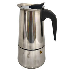 卡特屋 9人份摩卡咖啡壺, 食品級不鏽鋼, 耐高溫, 金屬濾網, 1個