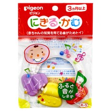 pigeon 貝親 牙齒咬環固齒器 3個月以上, 粉彩型, 1個, 固齒器
