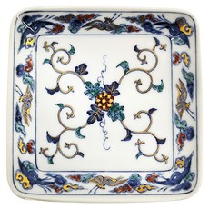 美濃燒 染錦雲鶴5吋皿 日本製 小菜盤 日式陶瓷餐盤, 1個, 混和顏色